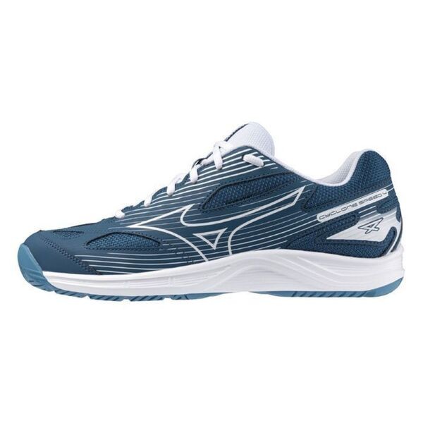 Mizuno Cyclone Speed 4 男女 排球鞋 基本款 運動 訓練 輕量 藍白 [V1GA238022], , large