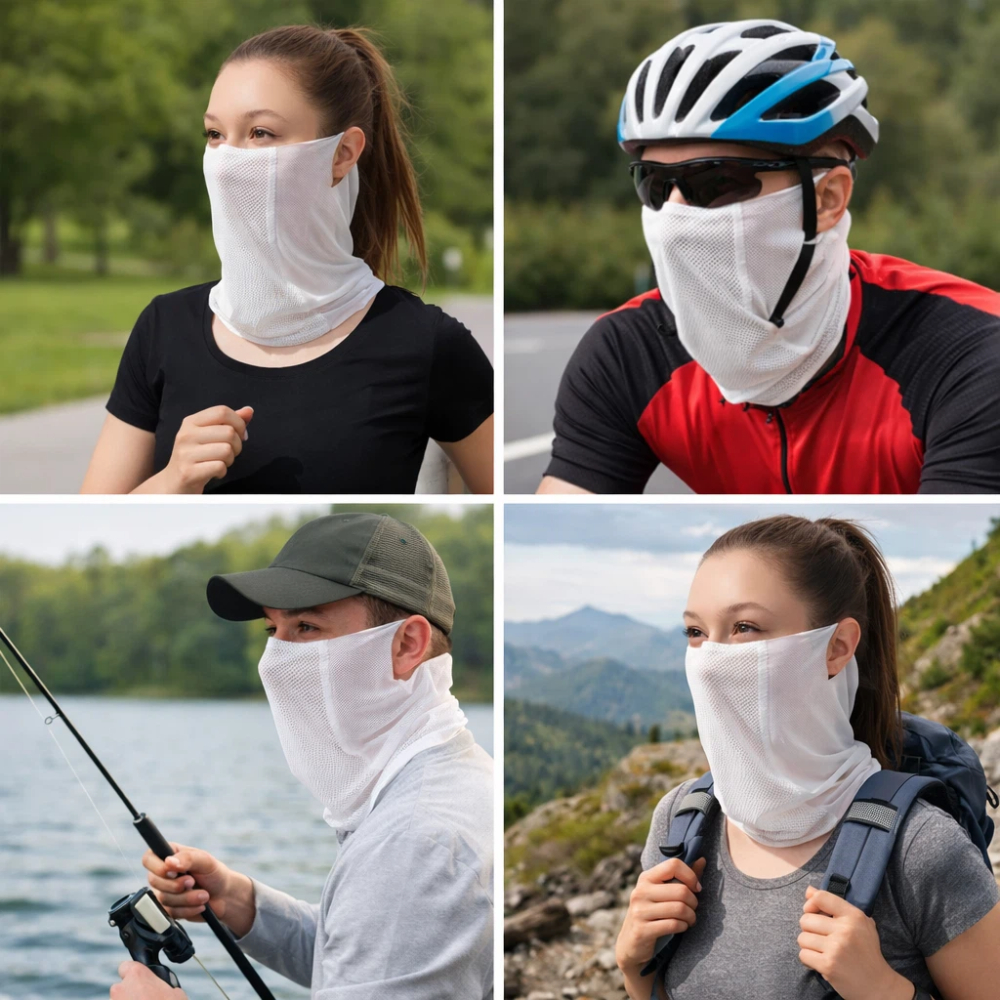 【A&R】冰絲涼感透氣防曬面罩 網眼掛耳薄款 兩色任選, , large