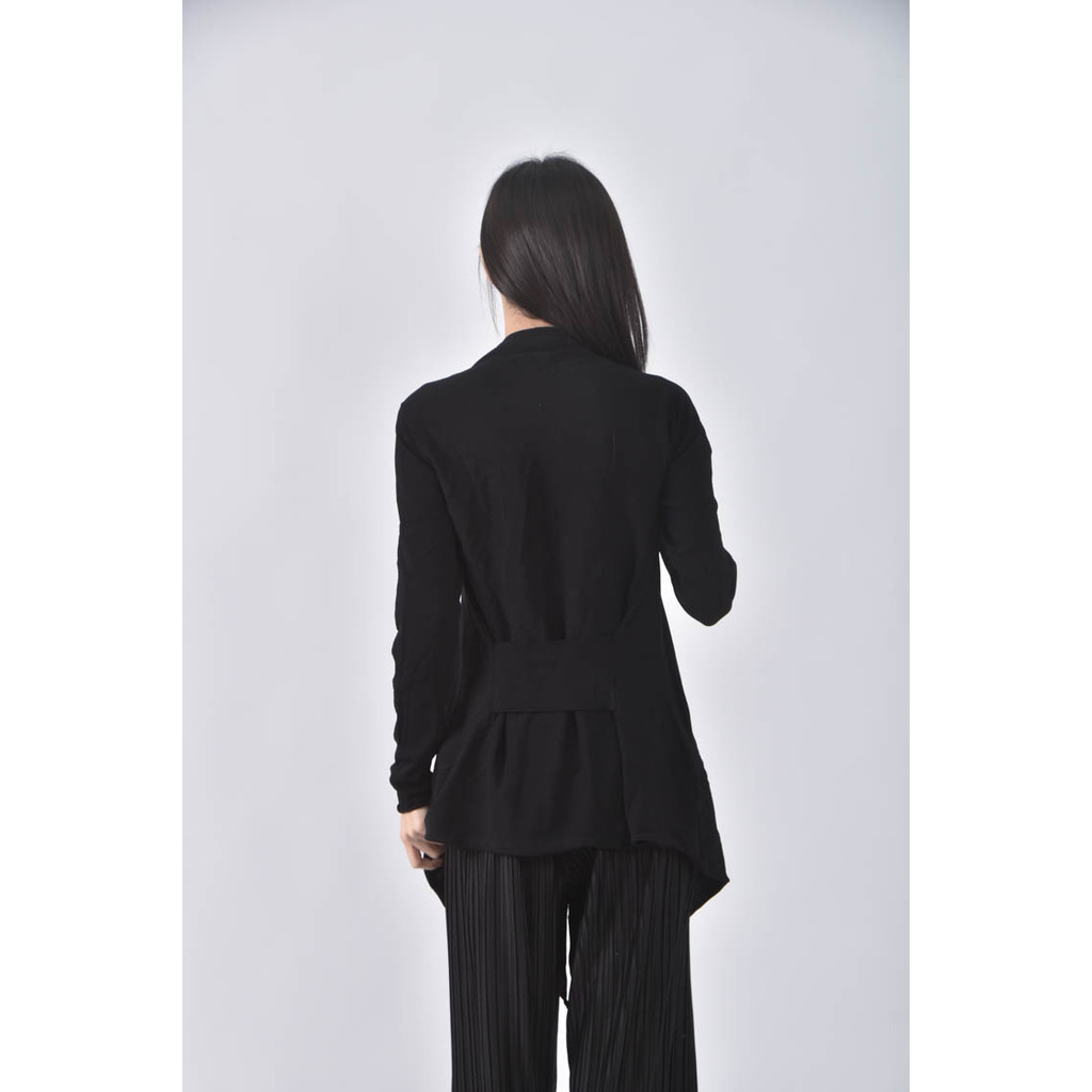 (M) liviana conti質感素色黑色外套二手衣, , large