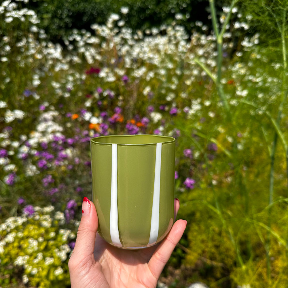 Atina Glassware-green, , large