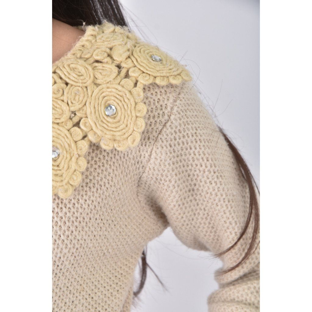 (S) 綁帶黃色長袖上衣二手衣, , large