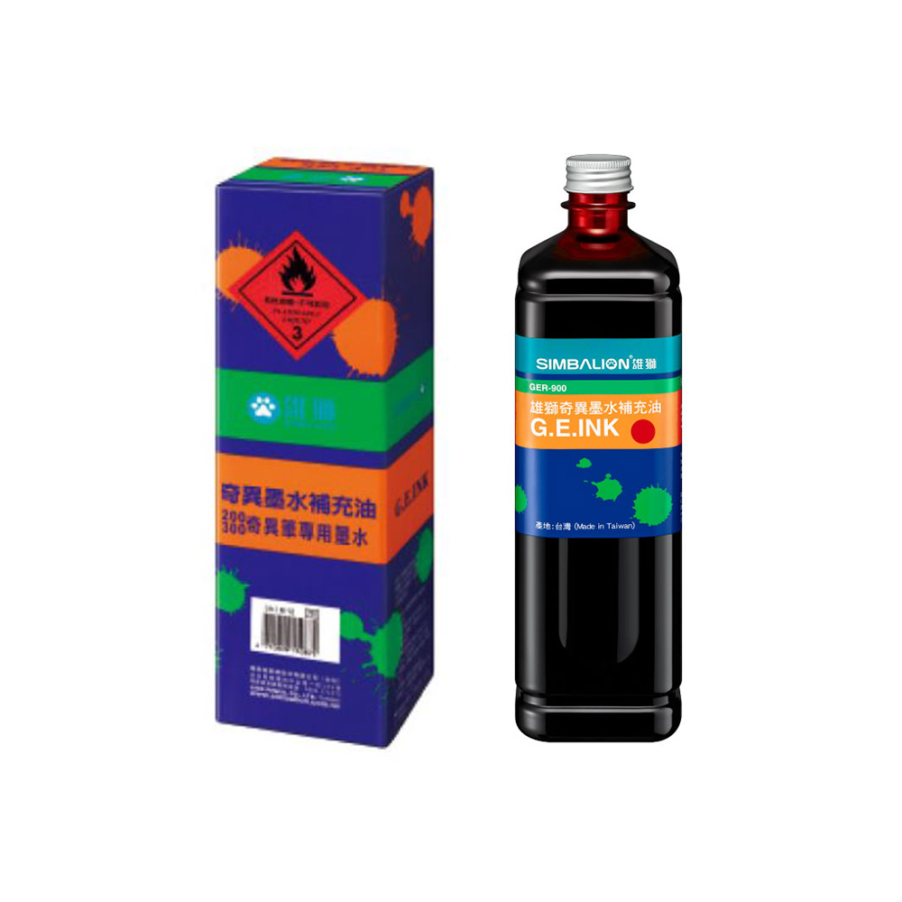 【龍品文創】雄獅 GER-900cc 補充油 -紅, , large