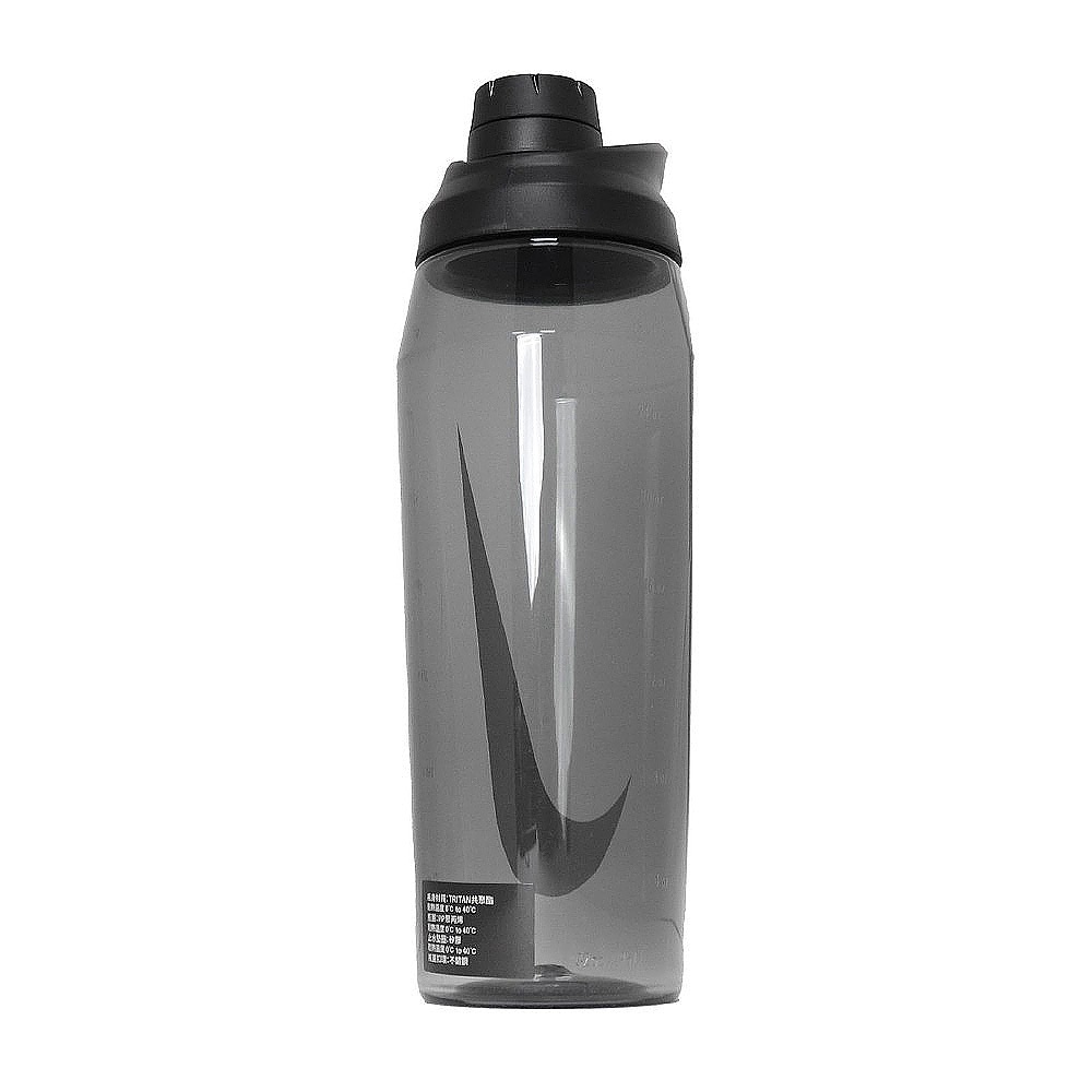 NIKE 大口徑水壺 32OZ/946ml 運動水瓶 隨身杯 健身 時尚 轉蓋 人體工學 可機洗 防漏 透明黑 透明黃, 透明黑, large