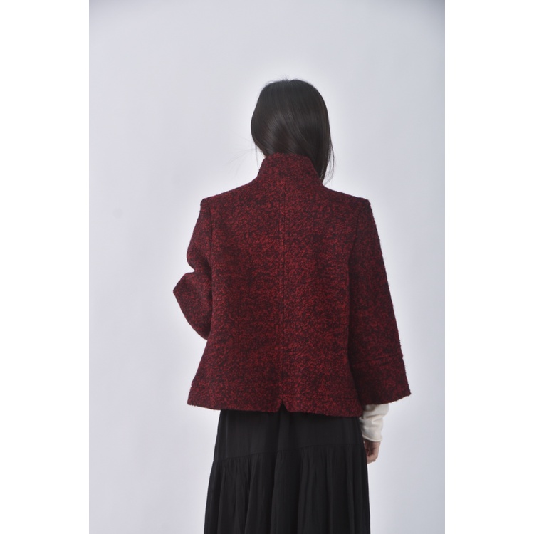 (M) we me質感羊毛紅色外套二手衣, , large