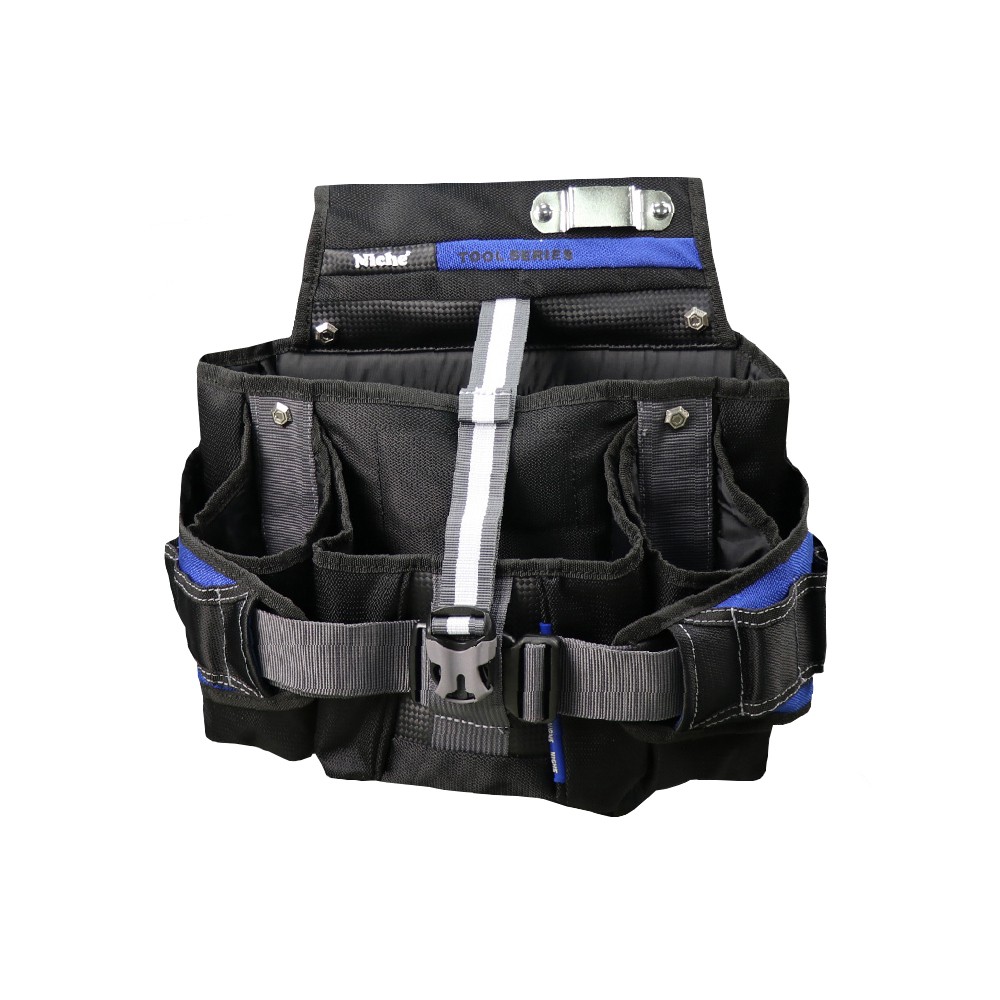 【Niche 樂奇】大開口工具收納袋 腰包 腿袋 TL-6208 電工、水電工、木工的工具包，建築工作工具收納袋, , large