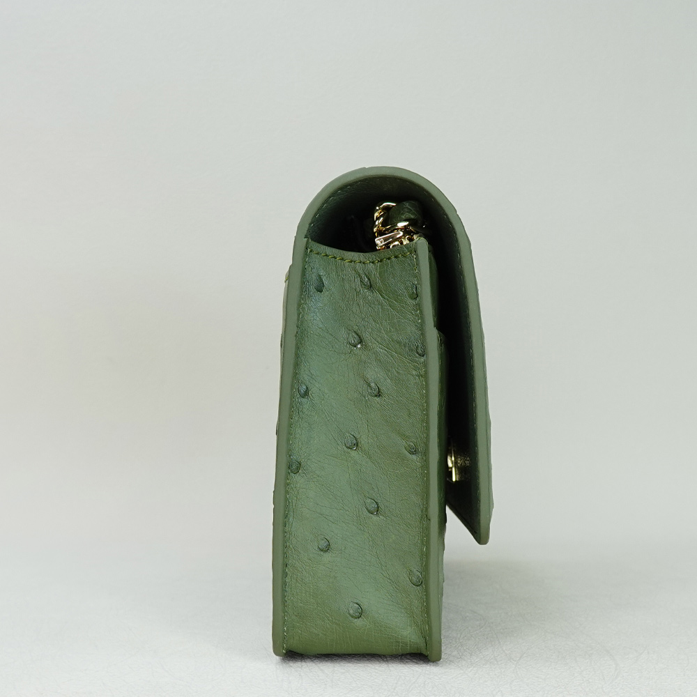 【M2nd】金妮鴕鳥皮鍊帶肩揹包(綠-T9436A), , large