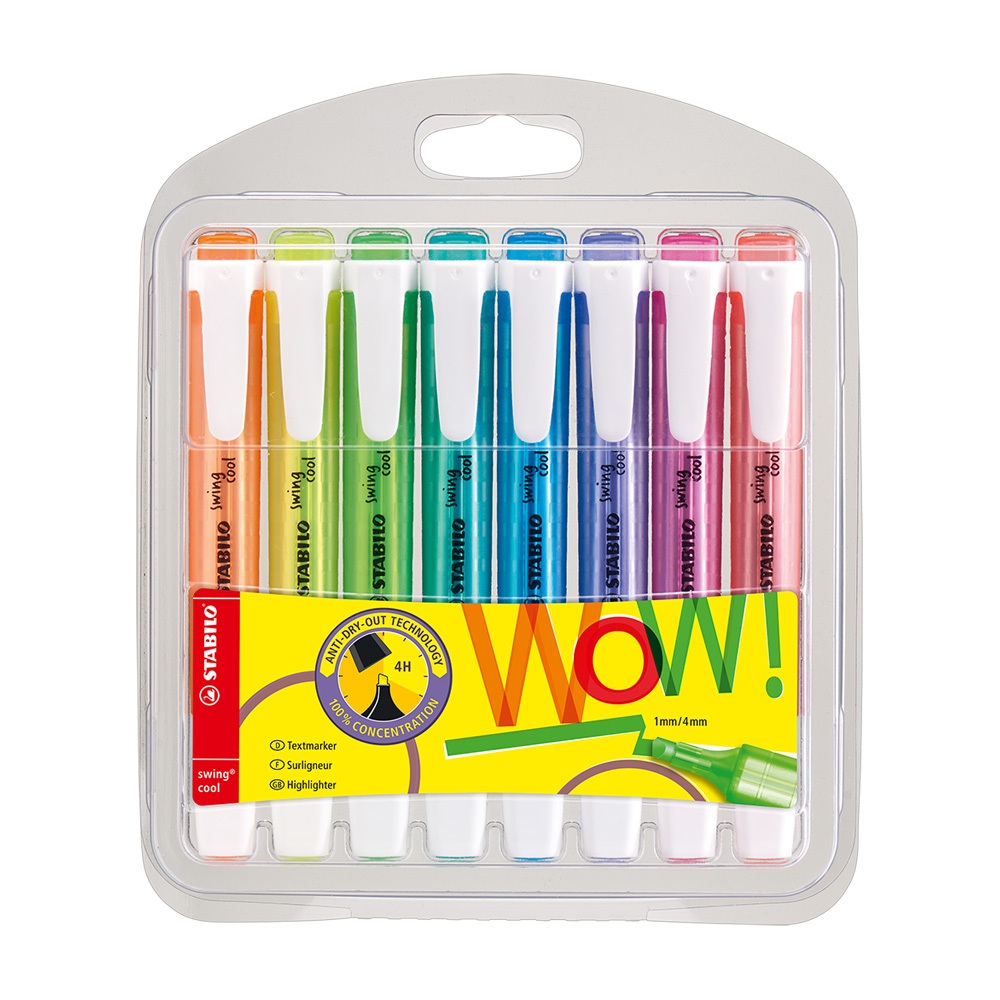 【德國天鵝STABILO】 swing cool 樂酷螢光筆 無毒 重點筆 暗記筆 (ST275)6色(ST275/6-3), , large