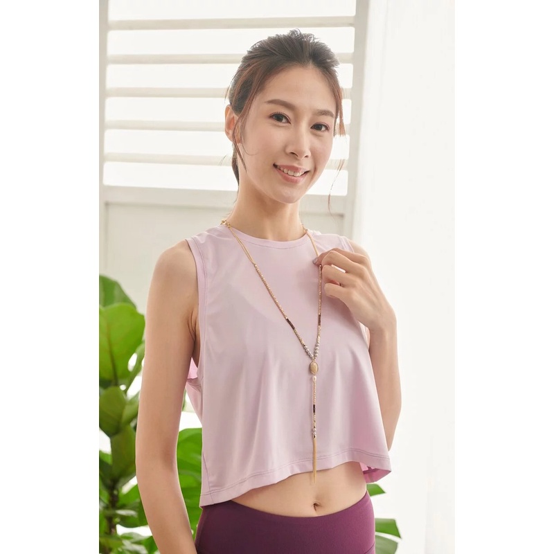 YOGA FLOW Flow Tank ( S ) 短版圓領罩衫 - 粉紫 Pale Purple, , large