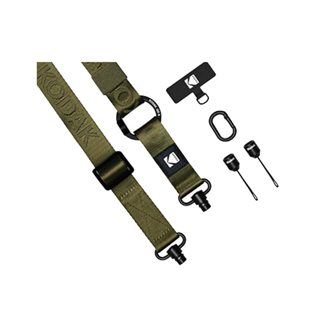 [KODAK 柯達] 柯達 多功能相機、手機背帶-綠