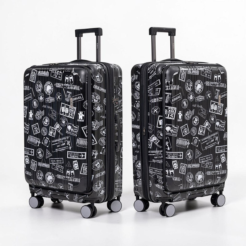 【Alldma鷗德馬】25吋第二代台灣味郵戳雙開箱AD35-黑郵(贈保護套CF7), 黑郵, large