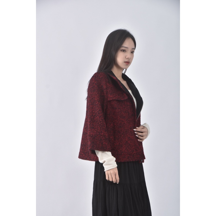 (M) we me質感羊毛紅色外套二手衣, , large