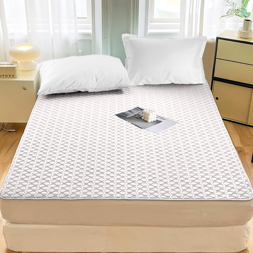 【寢室安居】石墨烯x極凍秒感涼墊 152*190cm 淡亞麻｜極速降溫 、親膚舒壓，夏日節能省電首選, , large