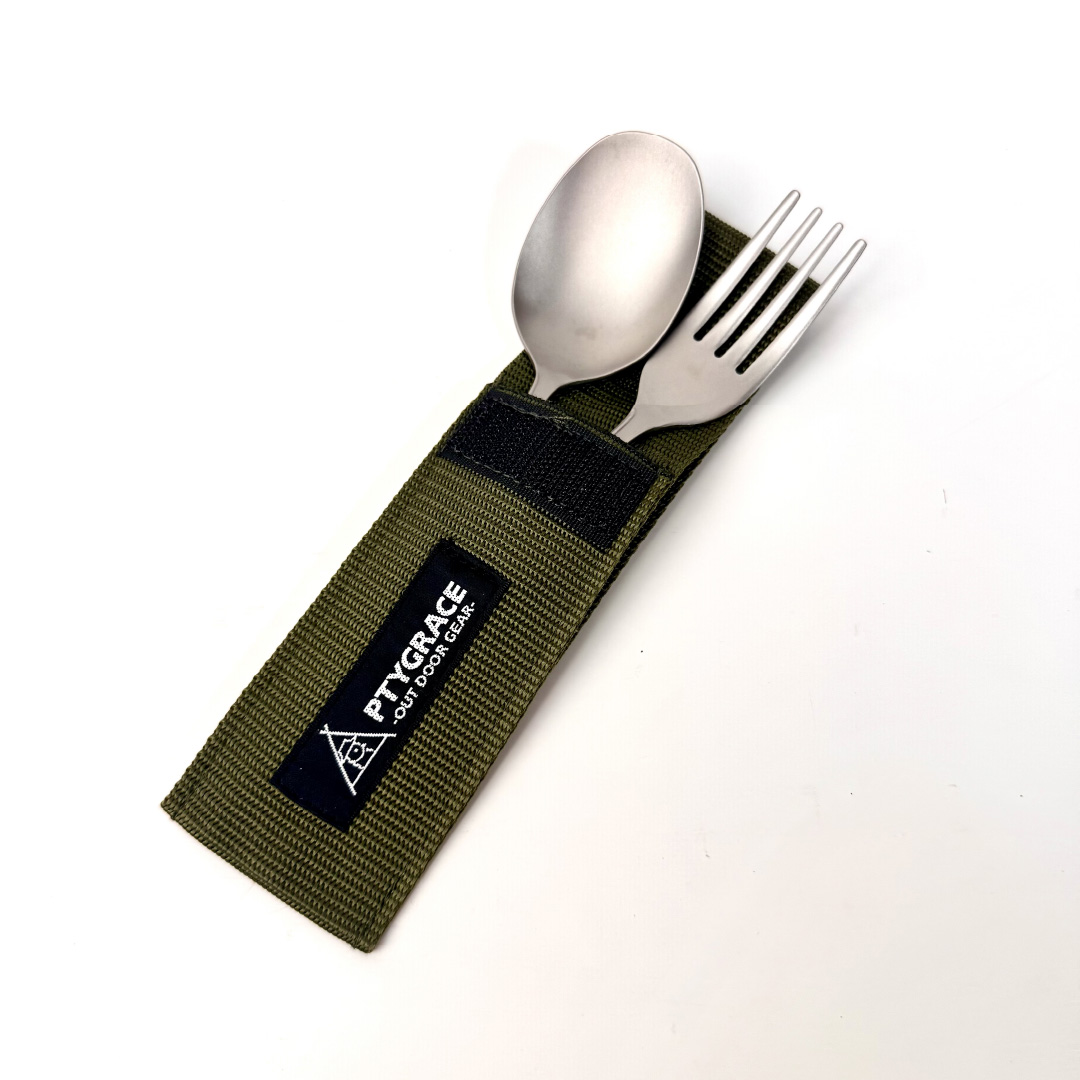 titanium spoon & fork set, , large