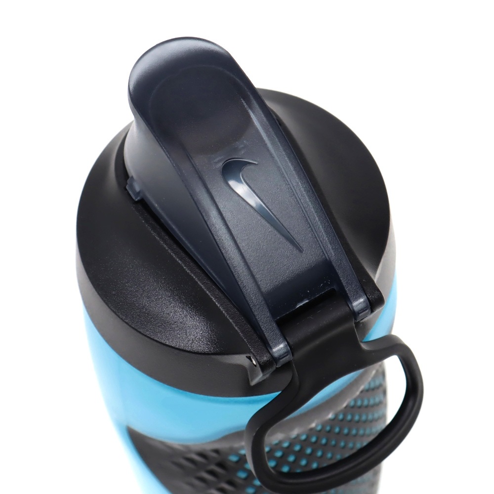 NIKE REFUEL BOTTLE 瓶蓋擠壓水壺 24OZ/709ml 運動水壺 便攜 防漏 黑銀 白黑 白紅 藍黑, , large