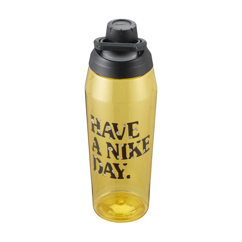 NIKE 大口徑水壺 32OZ/946ml 運動水瓶 隨身杯 健身 時尚 轉蓋 人體工學 可機洗 防漏 透明黑 透明黃, 透明黑, large