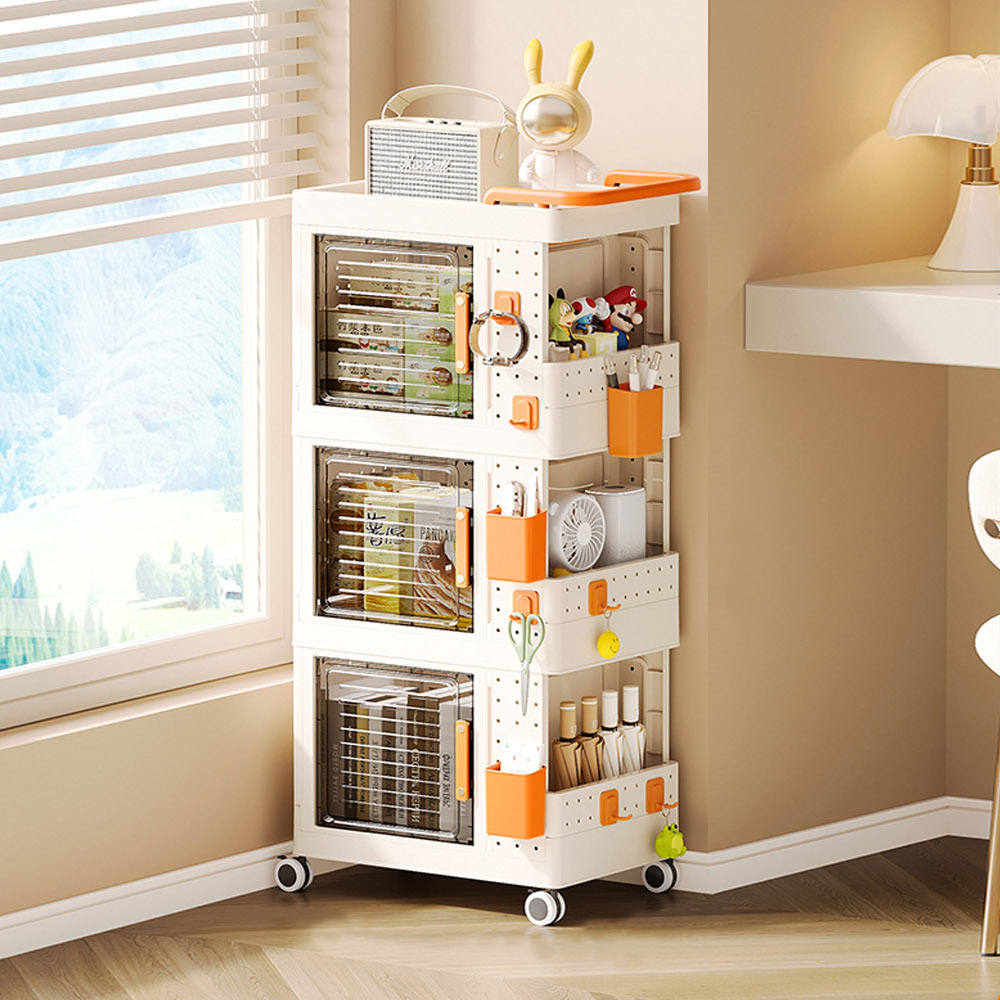 【AOTTO】移動式洞洞板三層收納推車(AC-200), , large