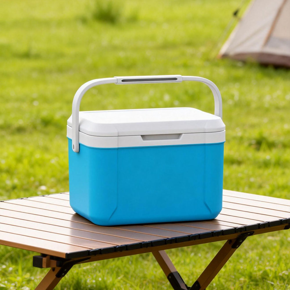 Camping essential: White 5.5L large-capacity insulated box (outdoor cooler, 5.5L insulated box, 48-hour cooling, food-grade insulated box), , large