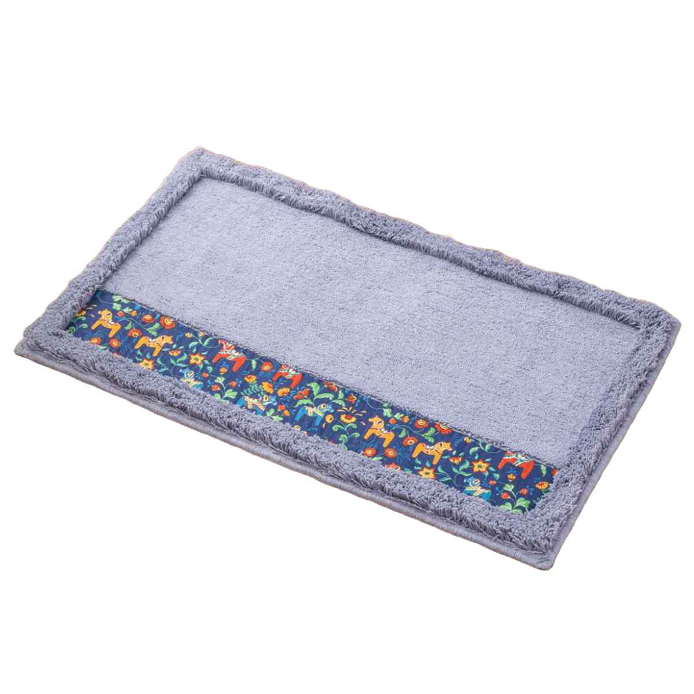 【HASHIZUME】日本製抗菌+防臭廚房地墊50cm×80cm 亮灰色(北歐風幸運馬/止滑設計/可洗衣機清洗), , large