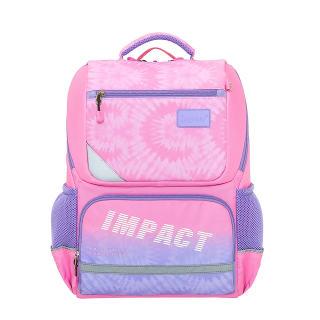 【IMPACT 怡寶】紮染風成長型護脊書包-粉紅 /個 IM003691PK, , large