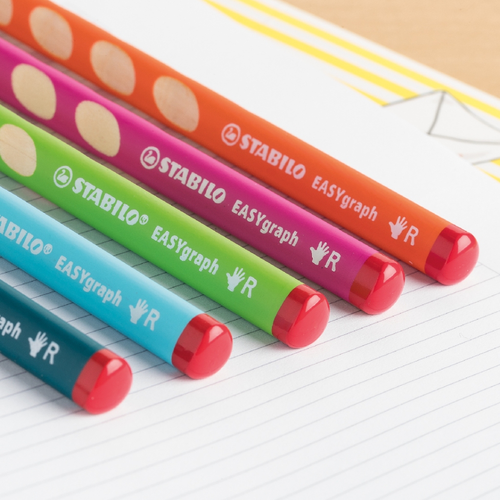 【德國天鵝STABILO】EASYgraph 人體工學思筆樂洞洞鉛筆-2支入左手HB淺藍(STB-49825-5), , large