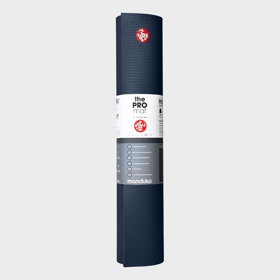 【LOTUS】Manduka PRO Mat 瑜珈墊 6mm Midnight深藍 德國製 PVC 台灣公司貨 現貨免運, , large