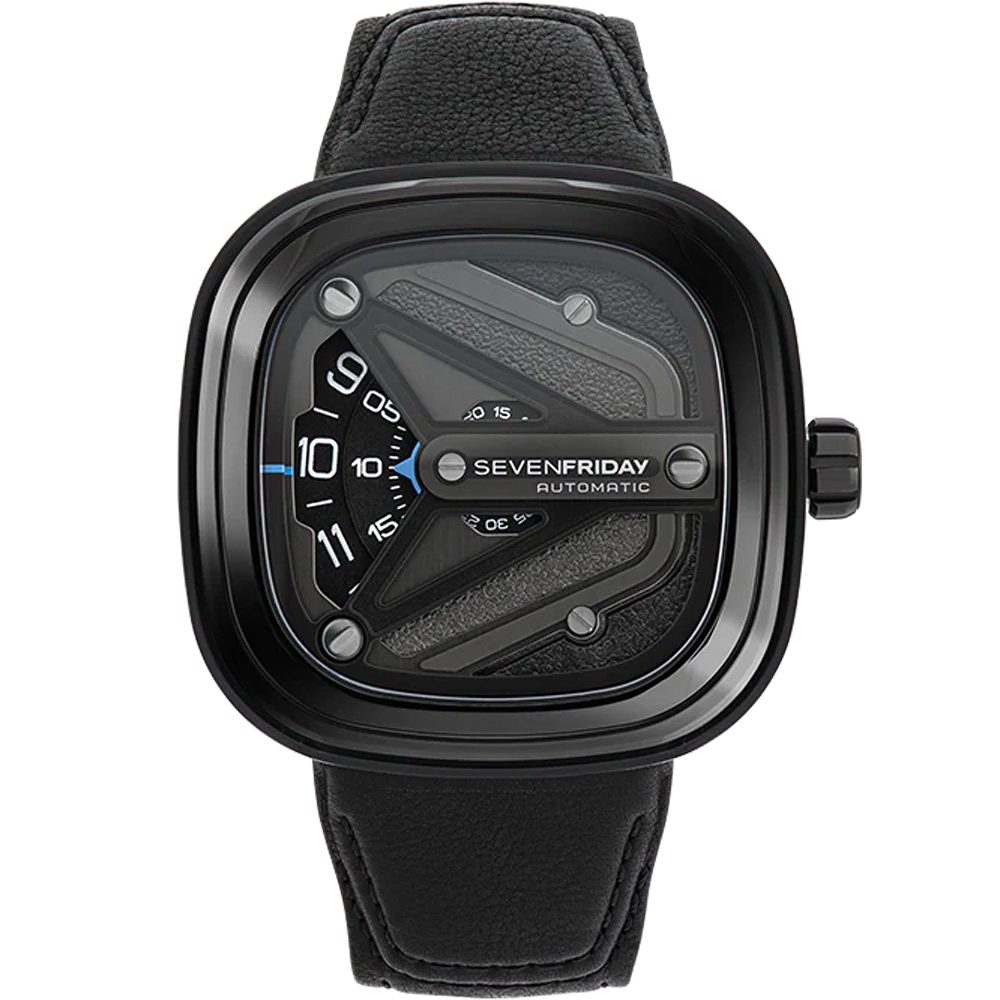 SEVENFRIDAY Spaceship 太空船 自動上鍊機械錶 送禮-黑/47x47.6mm  M3/07, , large