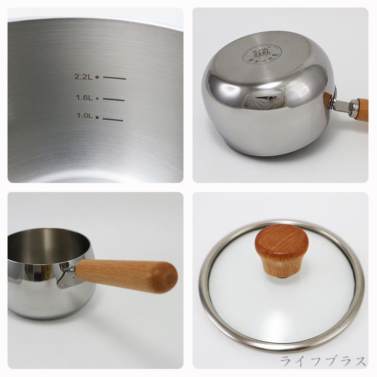 A-OK 316不鏽鋼藍寶石片手鍋-18cm-1支, , large