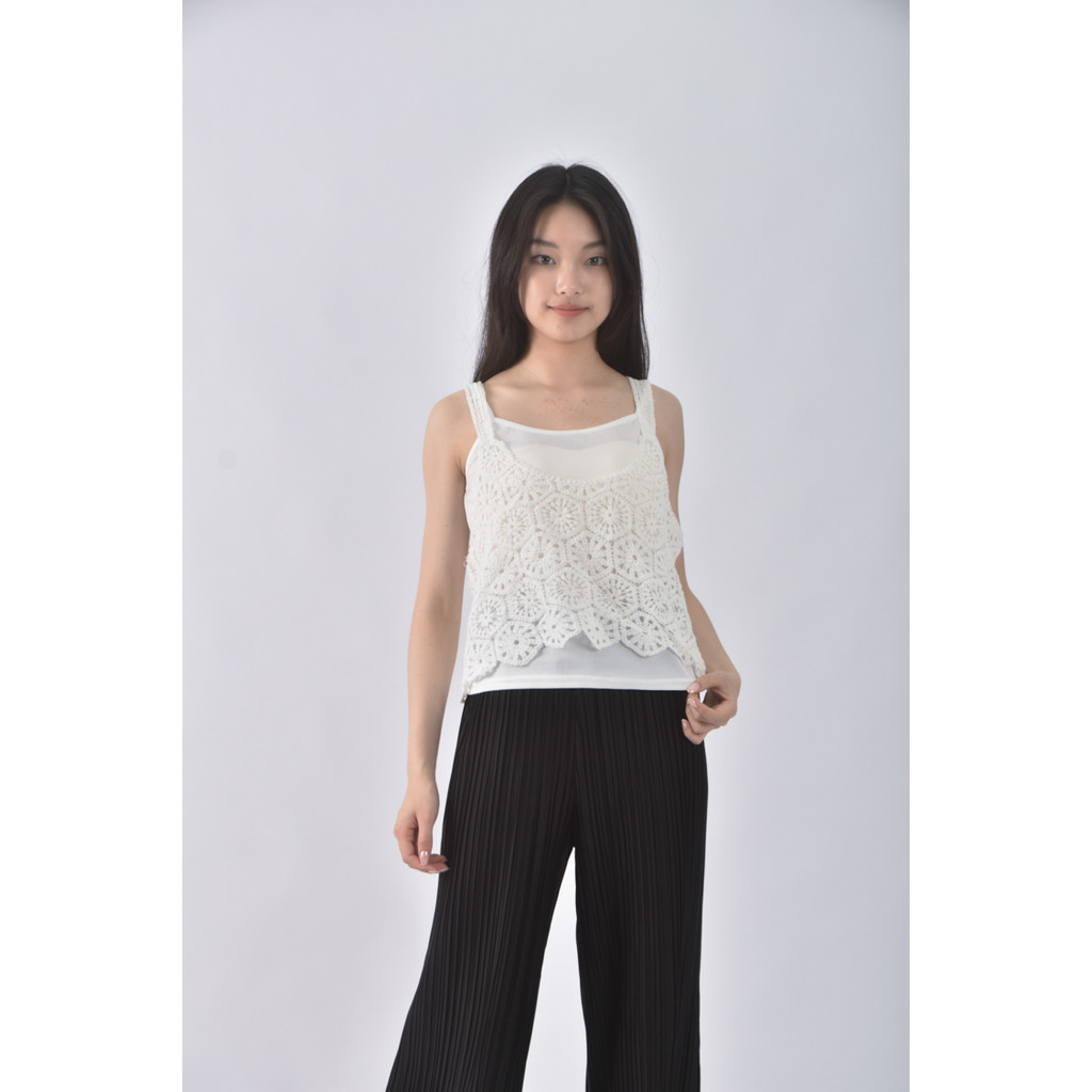 (S) niceioi假兩件白色上衣二手衣, , large
