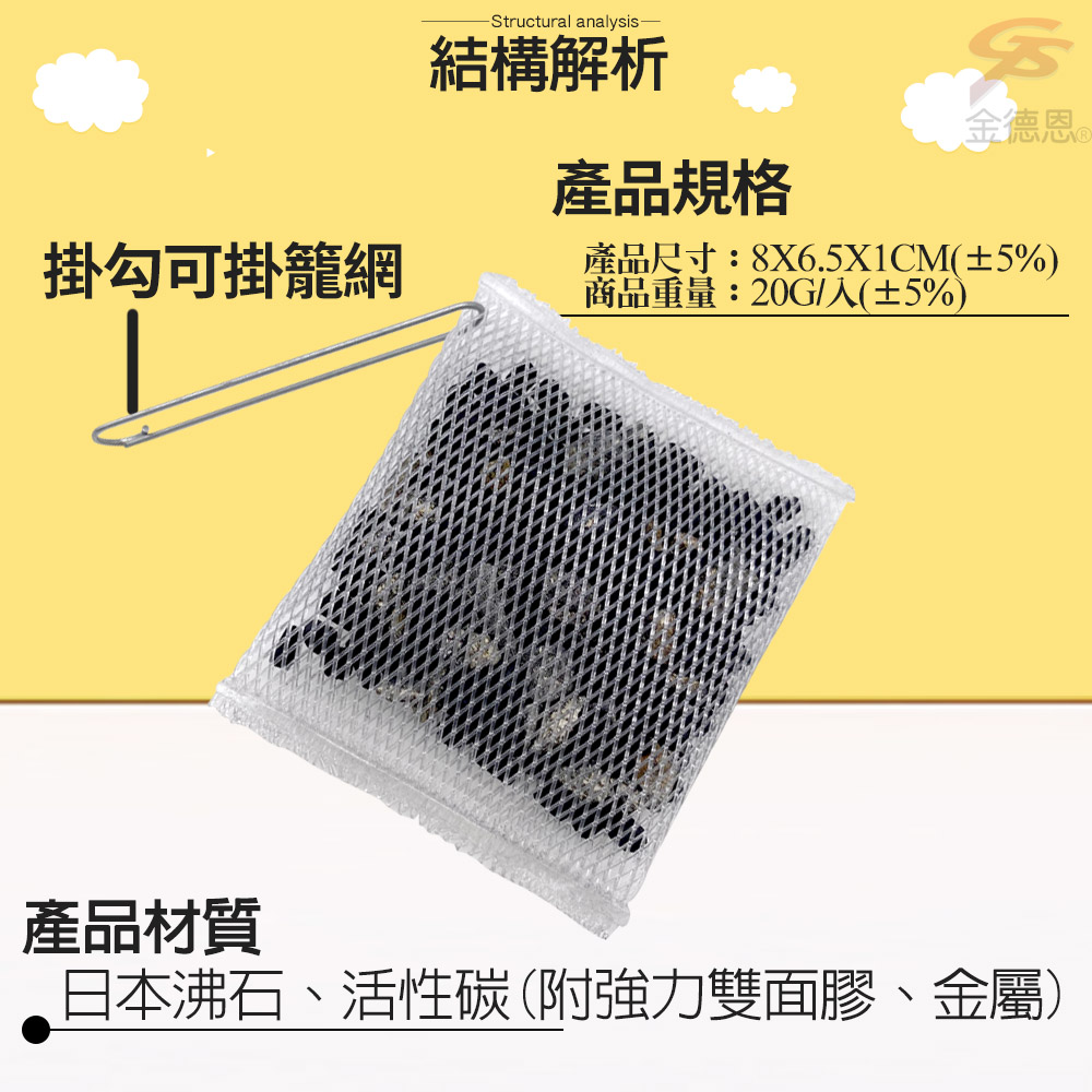 金德恩 GS MALL 台灣製造 LIXIT 一包2入 寵物用活性碳異味分解包 活性碳除臭 寵物除臭 異味分解包, , large