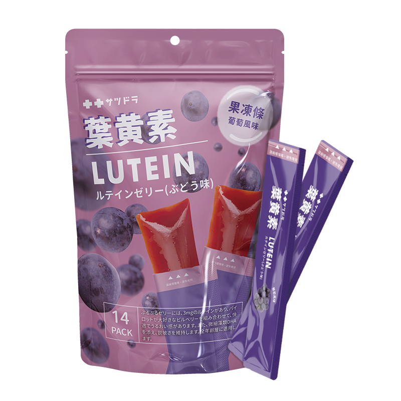 [佑全保健藥妝]札幌藥粧葉黃素果凍條15g*14包/袋, , large