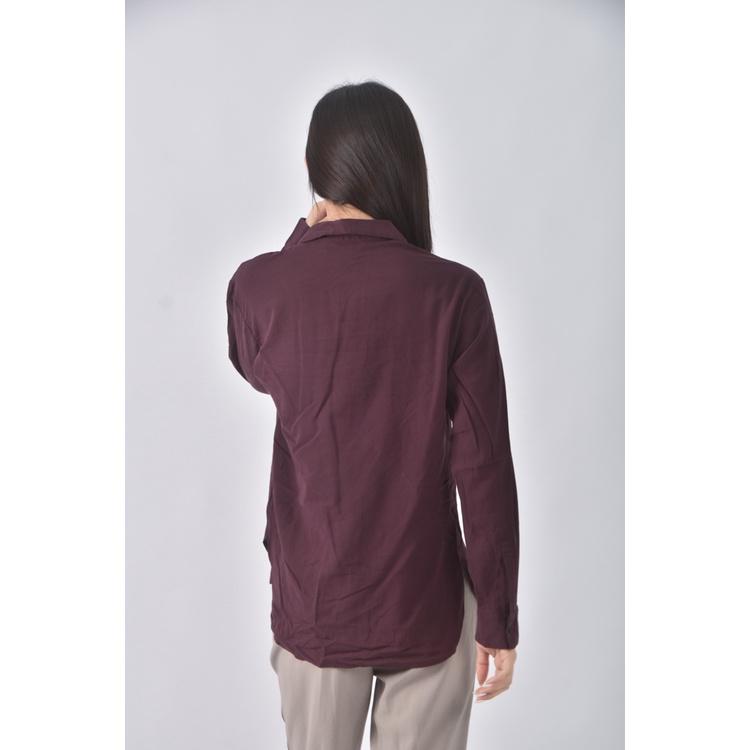 (M) uniqlo質感紫色長袖上衣二手衣, , large