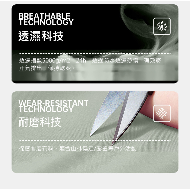 [探拓戶外Tectop]【赤狐】男女同款單層衝鋒衣 全方位防水防風連帽外套 Teflon三防、熱封止水條，適合登山健行高爾夫, , large