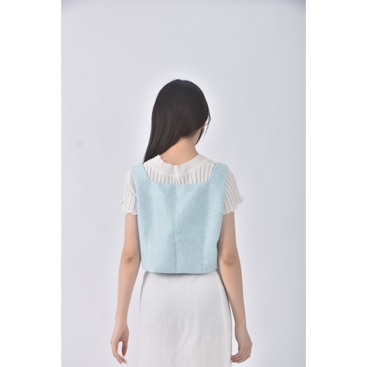 (L) air space lady小香風藍色上衣二手衣, , large