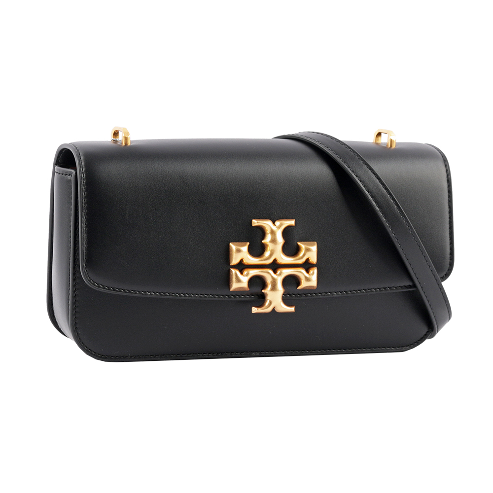 Tory Burch Eleanor 大標誌長型翻蓋小款二用包/黑色, , large
