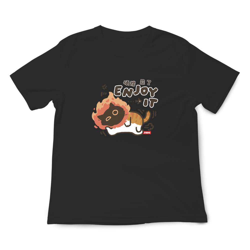JZ TEE Black Cat-Just Holding On Graphic Tee, , large