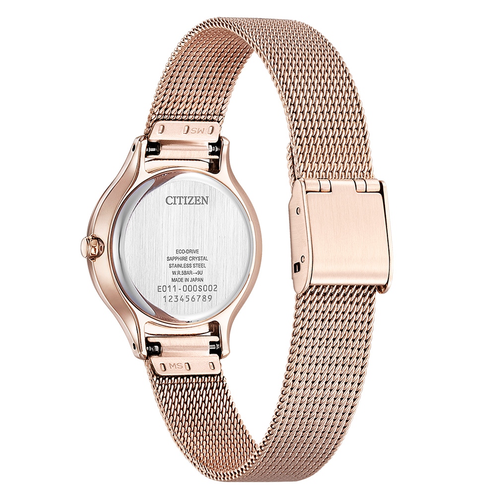 CITIZEN 星辰 XC Hebe田馥甄廣告款 櫻花粉漸層 光動能米蘭女錶 EW2635-54Z, , large