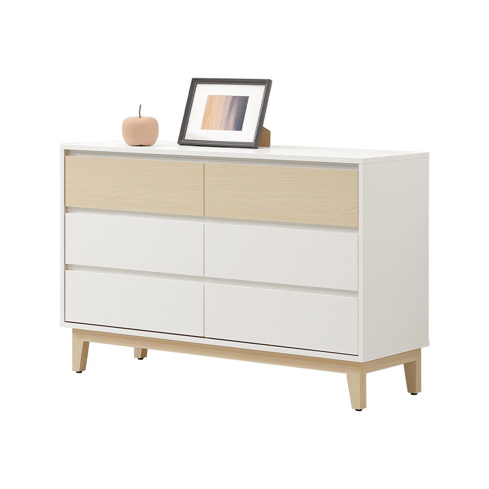 【唯熙傢俱】羅伊原木雙色六斗櫃 抽屜櫃, , large