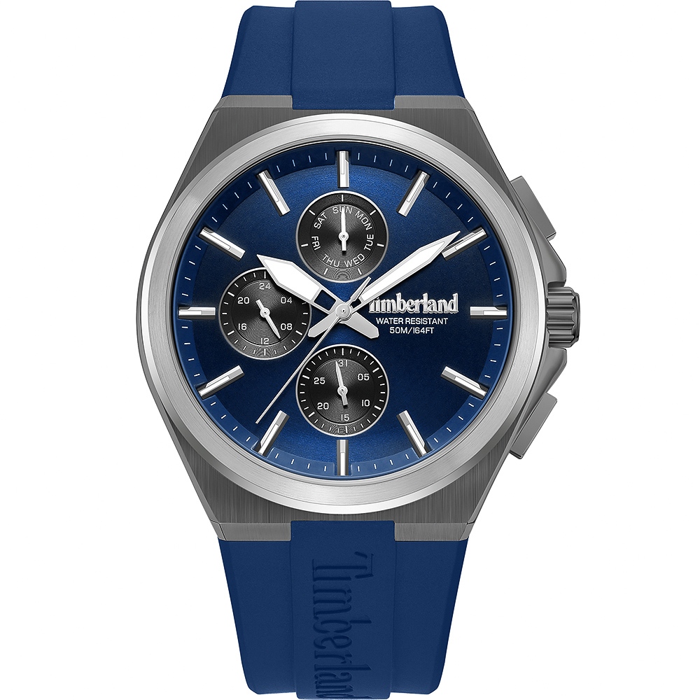 Timberland 天柏嵐 QUONSET系列 冒險精神 三眼多功能腕錶 手錶-藍 TDWGQ0075001, , large