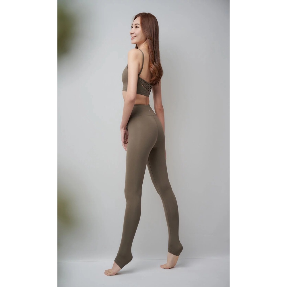 YOGA FLOW Chakra Pants - 脈輪柔彈緊身長褲 - 蜜茶棕 Bark, , large