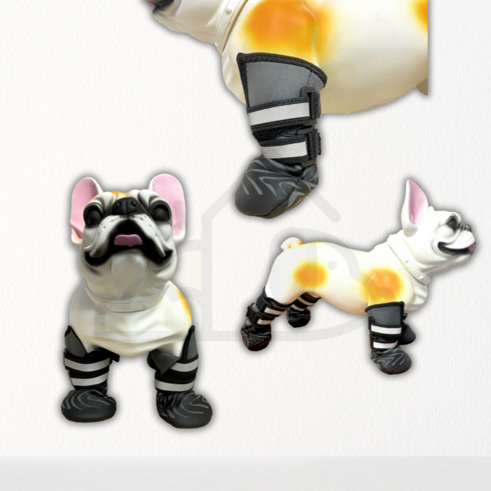 【寵愛生活本舖】寵物斑馬紋止滑腳套 軟底鞋 狗狗鞋子 防水寵物鞋, , large