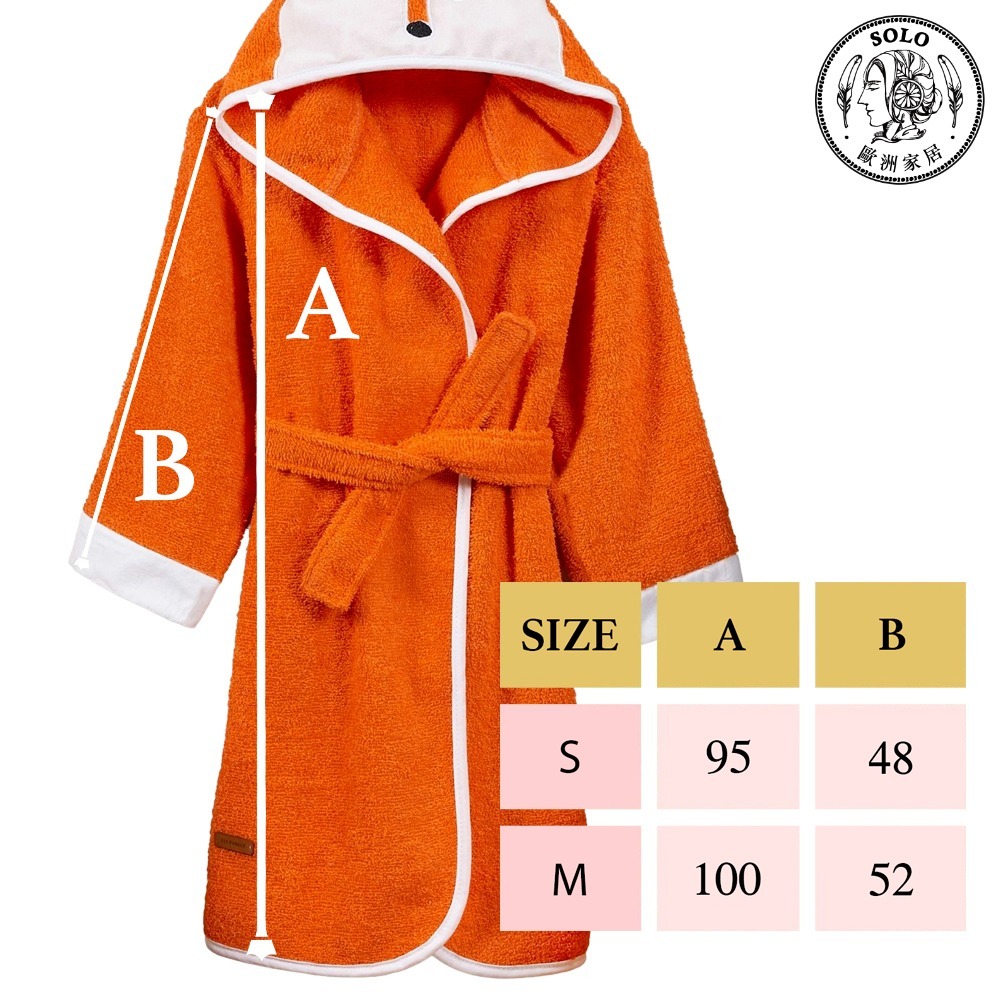 【SOLO Vintage】Bathrobe Fox Orange S, , large