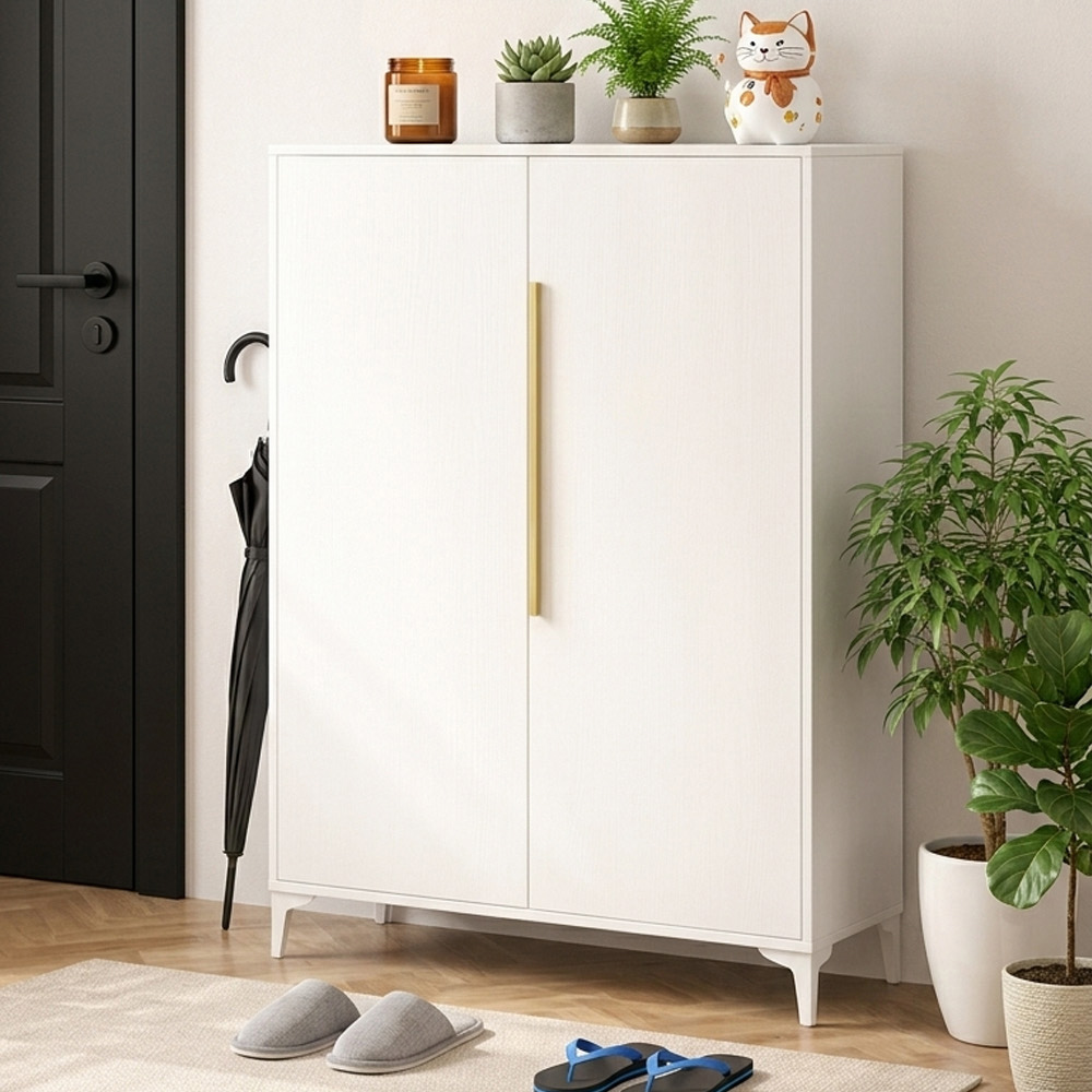 【AOTTO】簡約現代鐵藝五層開門鞋櫃(TA-7002W), , large