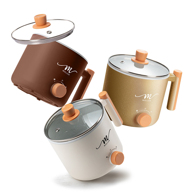 【MOLIJIA】1.8L-M28 Double-Layer Anti-Scalding Non-Stick Fast Cooking Pot- Elegant Brown, , large