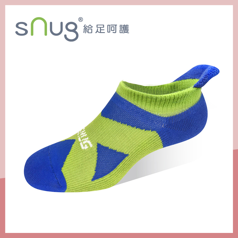 sNug健康除臭-運動繃帶船襪, 2527綠藍, large
