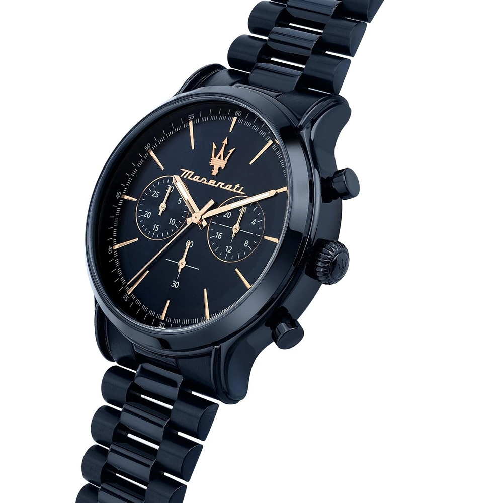 MASERATI 瑪莎拉蒂 Epoca 超跑綻藍計時手錶-40mm R8873618032, , large