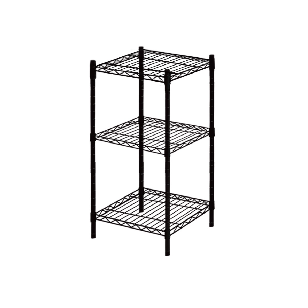 KIWISH 46x40x60H Black 3-Tier Wire Shelving Unit | Heavy Duty Metal Storage Rack | Made in Taiwan, Free Shipping, , large