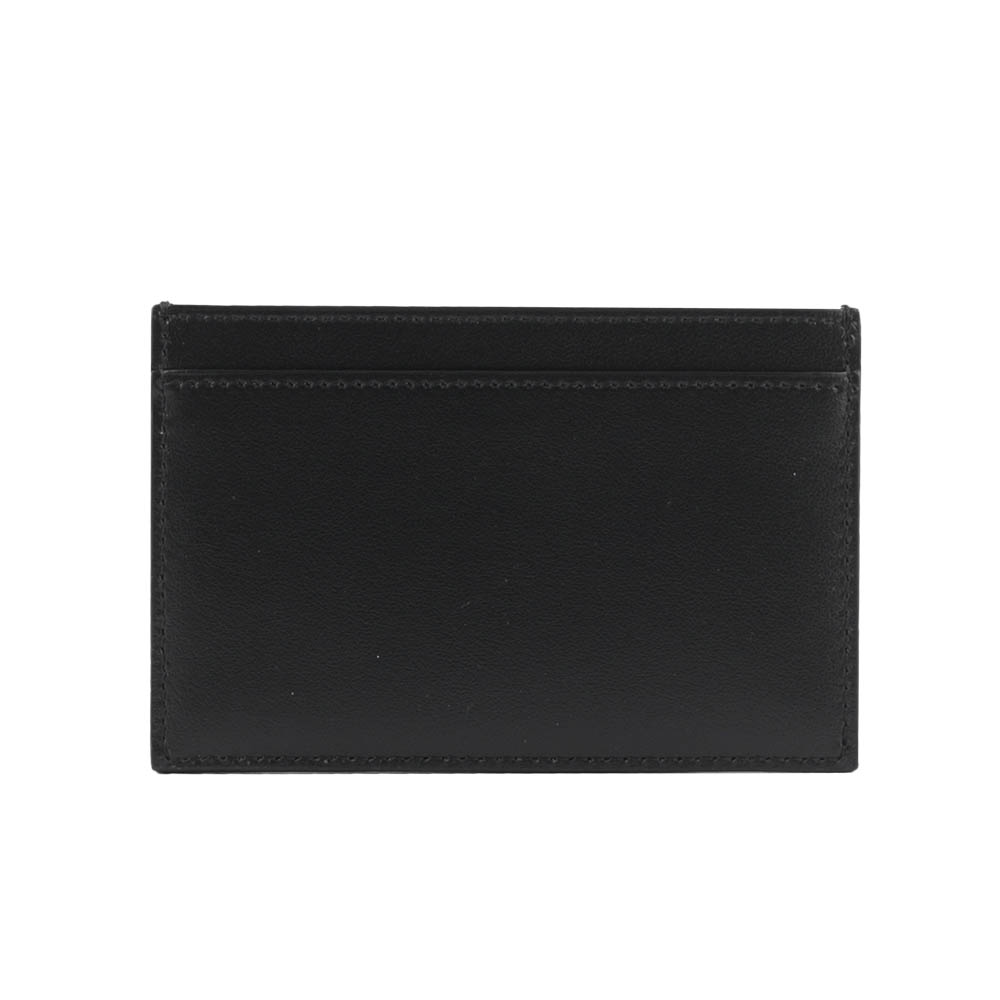 CELINE Logo 印花平滑小牛皮名片/卡片夾/黑色, , large