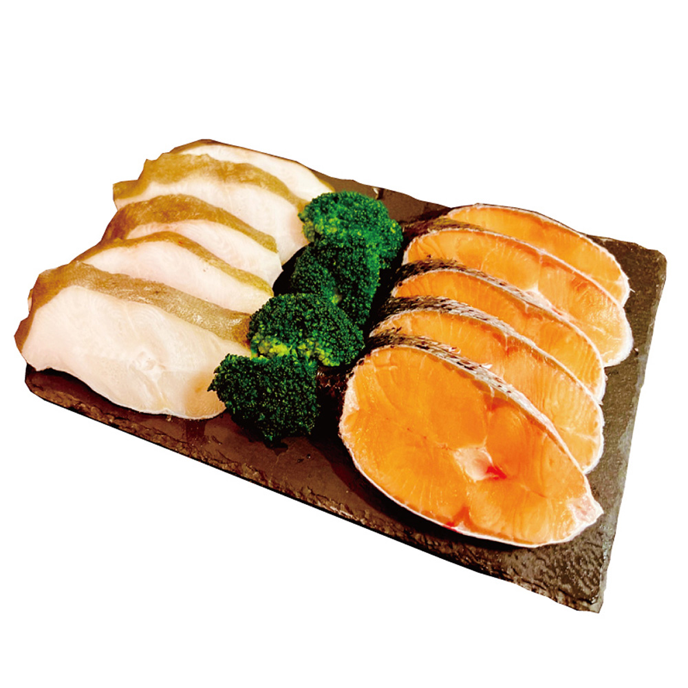 Home-Style Salmon & Halibut Slices, , large