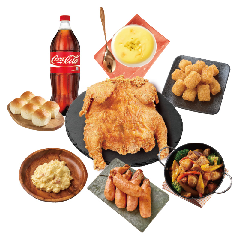 Christmas Deep Fried Whole Chicken Set, , large