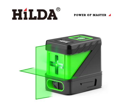 【HILDA】希爾達電動工具 十字線綠光 小型便攜式水平儀 強光細線 迷你雷射水平儀, , large